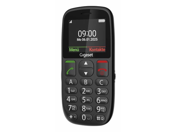 Gigaset GL395, Menu, Single SIM, 5,59 cm (2.2"), 0,3 MP, 800 mAh, Sort