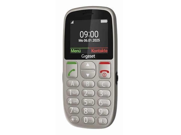 Gigaset GL395, Menu, Single SIM, 5,59 cm (2,2"), 0,3 MP, 800 mAh, Harmaa