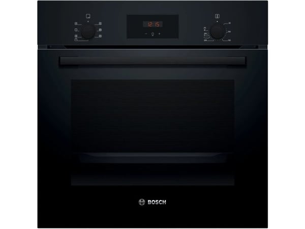 Bosch Serie | 2 HBF133BA1 - Ovn - innebygd - fordypning - bredde: 56 cm - dybde: 55 cm - høyde: 57.5 cm - med selvrens - Klasse A - svart