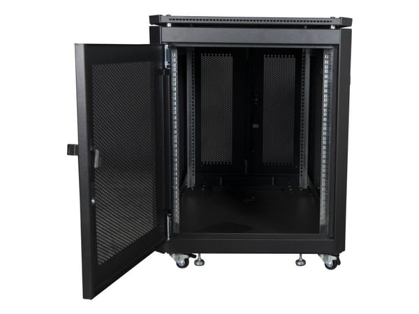 Lanview by Logon - Rack skap - 600 x 1000 mm, server line - med 4 kjølevifter - free-standing - svart, RAL 9005 - 12U - 19"