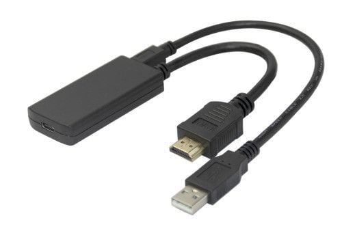 DELTACO - Video adapter - HDMI hann til USB-C hunn - svart - støtte for 4K 60 Hz (3840 x 2160)