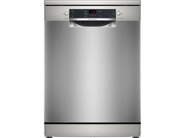 Bosch Serie 2 SMS25GI09F, Frittstående, Full størrelse (60 cm), Rustfritt stål, Sort, Knapper, 1,75 m