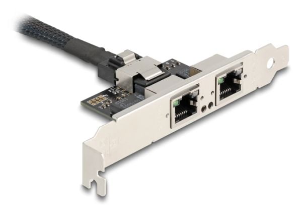 Delock - Nettverksadapter - PCIe Mini Card lav profil - Gigabit Ethernet x 2