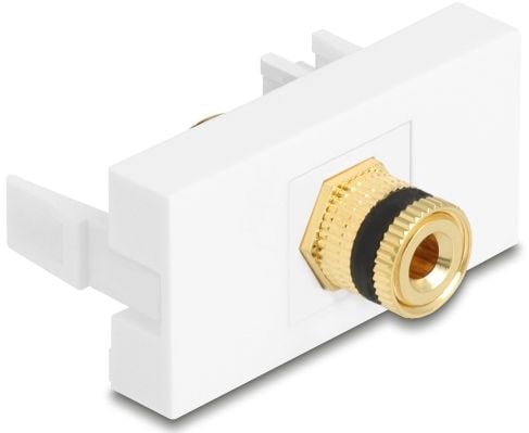 Delock - Easy 45 - snäppbar modul - bindningspost - 1 grupp - svart, vit