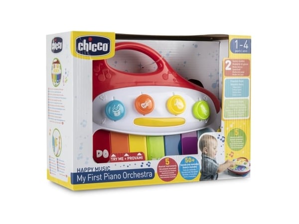 Chicco 00012242000000, Musikalsk leke, Tønne, Gitar, Piano, Trompet, Fiolin, 1 år, AA, 800 g, Blå, Grønn, Oransje, Lilla, Rød, Hvit, Gult