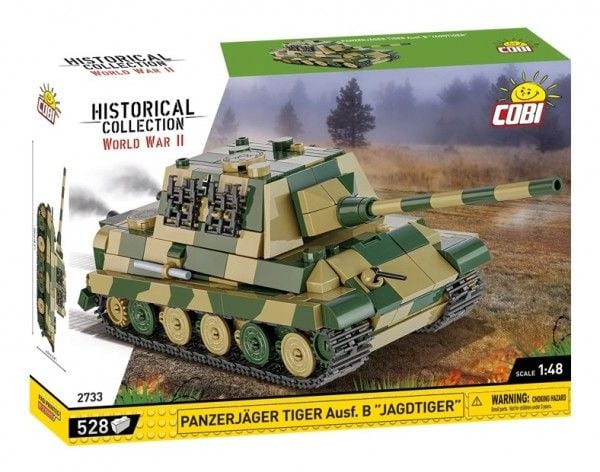 COBI 2733, Tank model, 1:48, Panzerjäger Tiger Ausf.B Jagdtiger, Ei sukupuolirajoitusta, 528 kpl, 8 vuosi/vuosia
