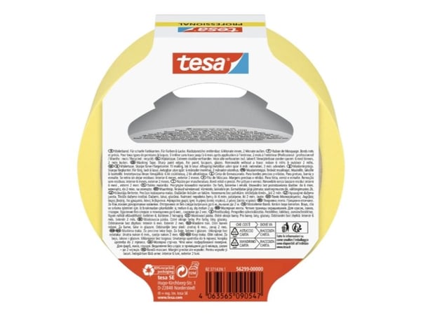 TESA Professional, For malere, Gult, Keramisk, Skum, Glass, Metall, Plast, Gummi, Tre, Universell, Universell, 50 m