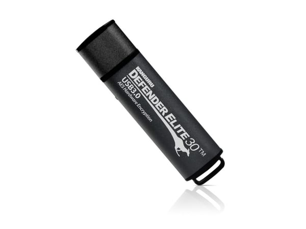 Kanguru Encrypted Defender Elite30 - USB-flashstasjon - kryptert - 16 GB - USB 3.2 Gen 1 - svart - TAA-samsvar