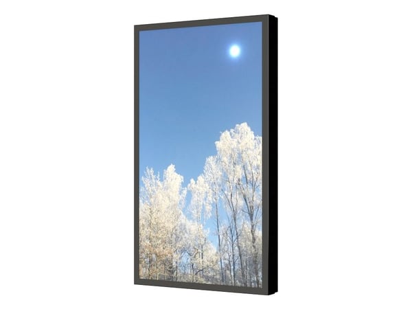 HI-ND EASY - Monteringssats (hölje) - för LCD-panel för digital skyltning - stående - metall - svart, RAL 9005 - skärmstorlek: 43" - väggmonterbar