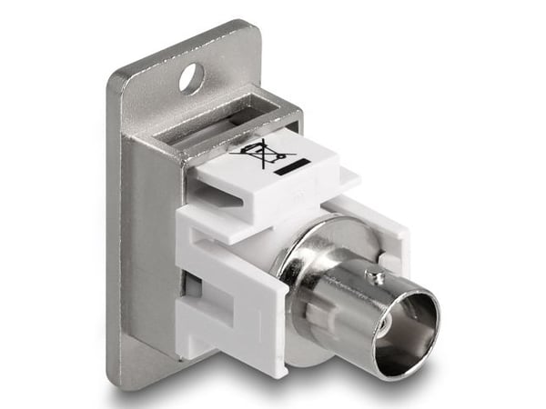 Delock - Modulär insats (koppling) - BNC - silver, vit