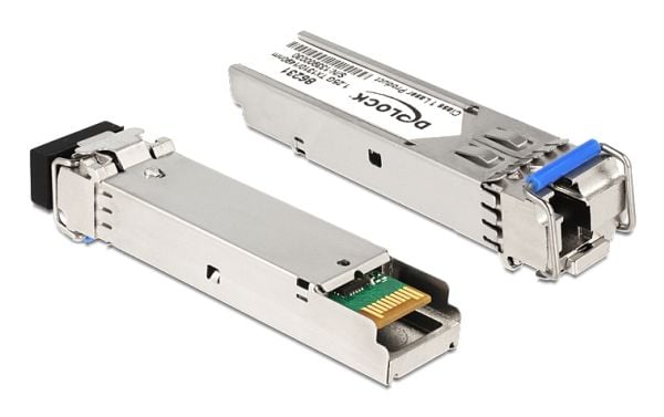 Delock - SFP-sändar/mottagarmodul (mini-GBIC) - 1GbE - 1000Base-BX - LC enkelläge - upp till 10 km - 1310 (TX) / 1490 (RX) nm