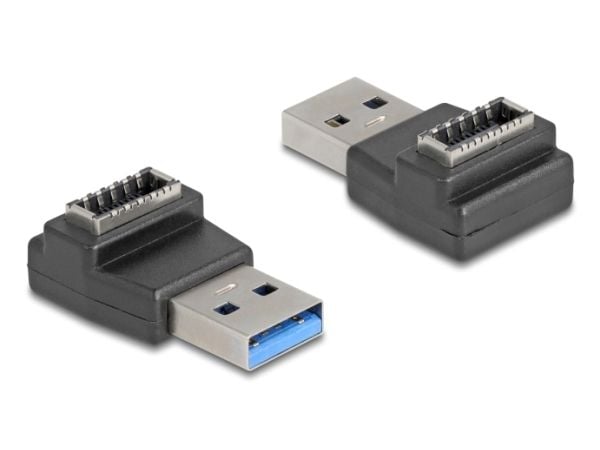Delock-sovitin USB 10 Gbps USB Type-A uros Type-E Key A naaraspuolelle musta