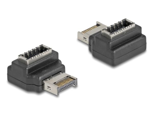 Delock - USB-adapter - 20 pin USB Type E (hann) Key A, angled til 20 pin USB Type E (hunn) Key A - 20 V - 3 A - up to 10 Gbps data transfer rate - ...