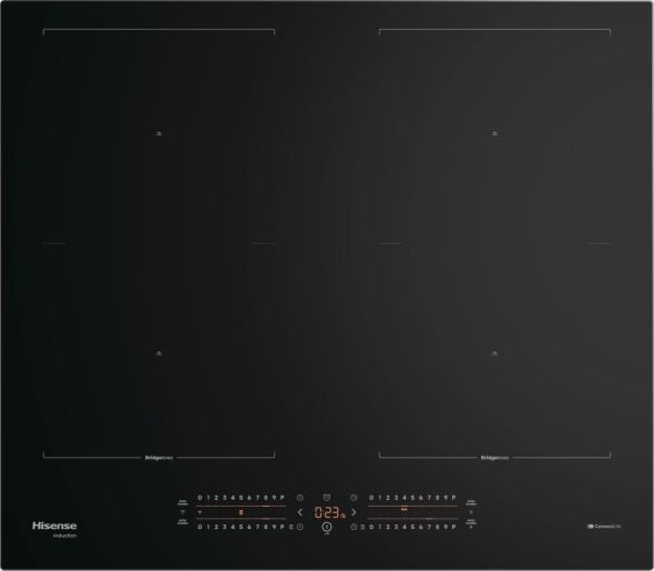 Hisense HI6442BSCWF, Svart, Inbyggnad, 59,5 cm, Zon induktionshäll, Keramik, 4 zon(er)