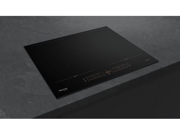 Hisense HI6442BSCWF, Sort, Innebygget, 59.5 cm, Sonebasert induksjon, Glass-keramikk, 4 zone(s)