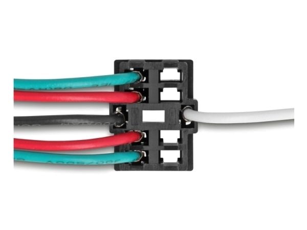 Delock - Push button wiring harness - 6-pin (hunn) til uisolert tråd - AC 230 V - 3 A - 15 cm - flertrådet - svart