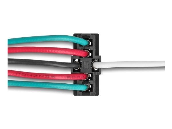 Delock - Push button wiring harness - 6-pin (hunn) til uisolert tråd - AC 230 V - 3 A - 15 cm - flertrådet - svart