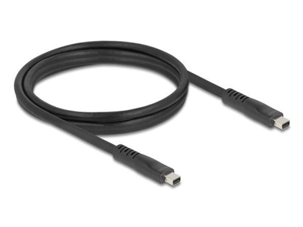 Delock - DisplayPort-kabel - Mini DisplayPort (hann) til Mini DisplayPort (hann) - DisplayPort 2.1 - 1.5 m - up to 80 Gbps data transfer rate, 16K ...