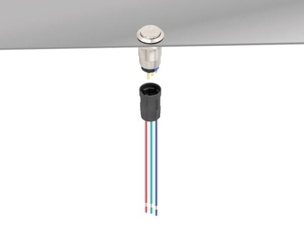 Delock - Easy 45 - trykknappbryter - 1 vippebryter - 3 A - AC 250 V - svart