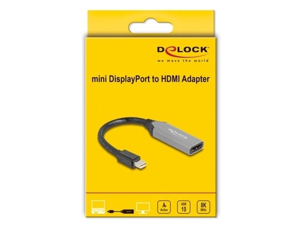 DeLOCK 64331, 0,15 m, Mini DisplayPort, HDMI, Uros, Naaras, Suora