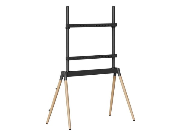 Gembird - Stativ - for TV - stål, plastikk, bjørk, SPCC - black/wood - skjermstørrelse: 55"-86" - plassering på gulv