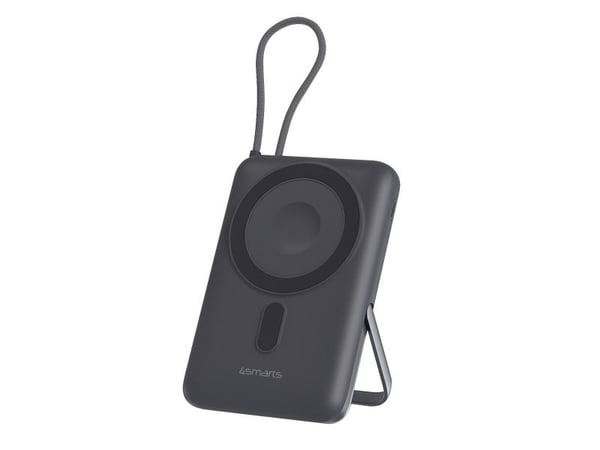 4smarts Enterprise Pocket, 10000 mAh, pikalataus 2.0, langaton lataus, 22,5 W, harmaa