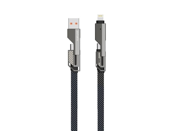 4smarts USB-C-kaapeli ComboCord Flat 240W 1.5m+ avaimenperä (541456)