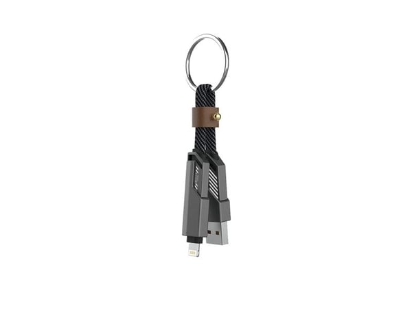 4smarts USB-C-kaapeli ComboCord Flat 240W 1.5m+ avaimenperä (541456)