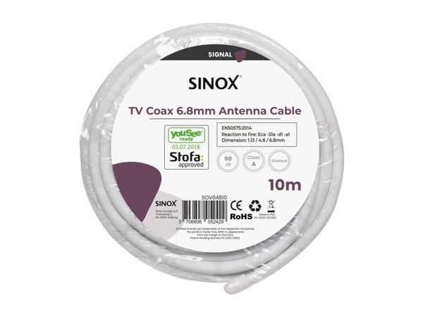 Sinox SOV04810, 10 m, Vit