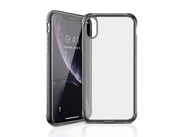 ITSKINS NANO // ICE - Baksidedeksel for mobiltelefon - polykarbonat, termoplast-polyuretan (TPU) - svart, gjennomsiktig - for Apple iPhone XR