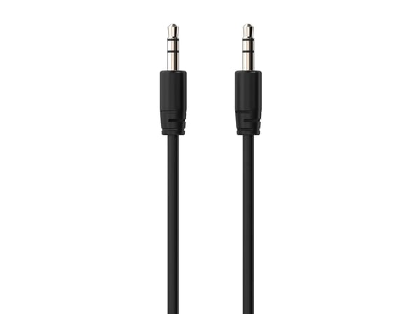 Sinox mini jack kabel. 3m. Sort, 3.5mm, Hanstik, 3.5mm, Hanstik, 3 m, Sort