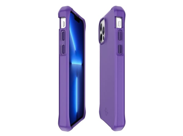 ITSKINS Level 2 Spectrum - Baksidedeksel for mobiltelefon - robust - antimikrobielt - lyst fiolett - for Apple iPhone 12 Pro Max, 13 Pro Max