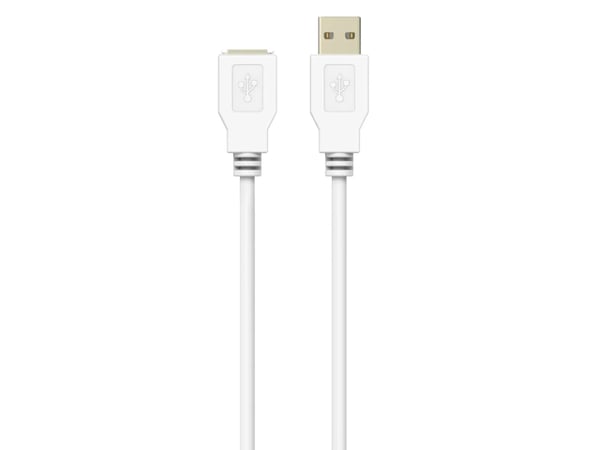 Sinox SOC04302, 2 m, USB A, USB A, USB 2.0, 0,48 Gbit/sek, Hvit
