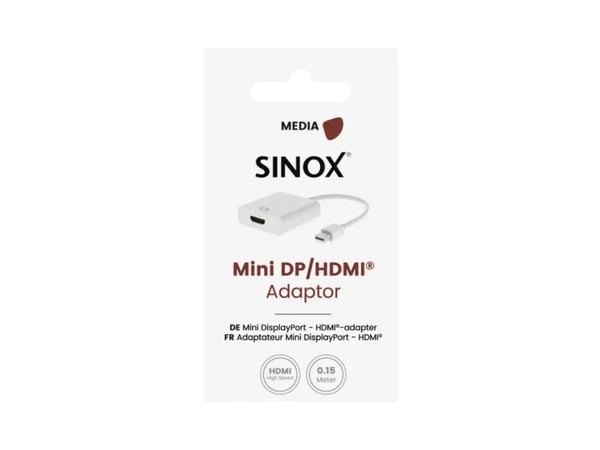 Sinox SOC04016, 0,15 m, Mini DisplayPort, HDMI, Hankjønn, Hunkjønn, Rett