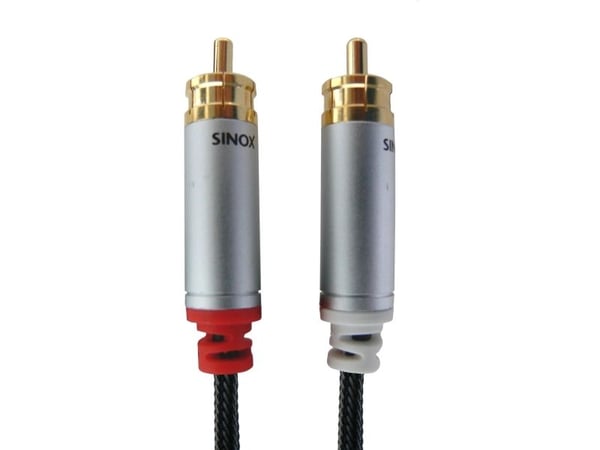 Sinox - Lydkabel - RCA x 2 hann til RCA x 2 hann - 1.5 m - svart