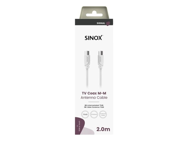 Sinox SOV09502, 2 m, Koaxial, Koaxial, Vit
