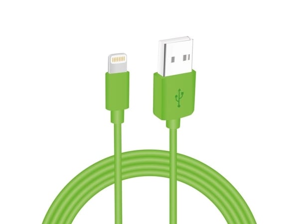 Sinox i-Media - Lightning-kabel - USB hann til Lightning hann - 1 m - grønn