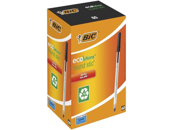 BIC 8932392, Kuulakärkikynä, Musta, 60 kpl