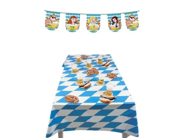 Boland 54256, Rectangular, Blue, White, Polyethylene, Tablecloth, 130 x 180 cm, 116 g
