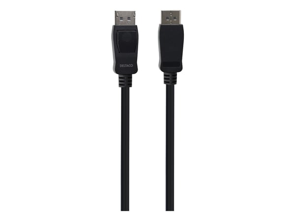 DisplayPort-kabel DELTACO 3m, 8K, DP 1.4, DSC 1.2, LSZH svart/DP8K-1030-LSZH