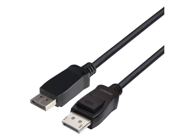 DisplayPort-kabel DELTACO 3m, 8K, DP 1.4, DSC 1.2, LSZH svart/DP8K-1030-LSZH