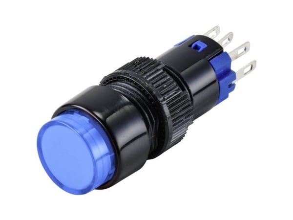 Conrad LAS2Y-11/B/12V Trykknapp 250 V 3 A 1 x Av/på IP40 momentant 1 stk, 250 V, 3 A