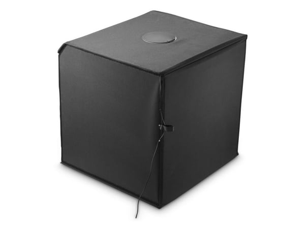 Hama ToGo mobilt minifotostudio, sammenleggbar fotoboks med LED-ringlys, 50x50cm (00004664)