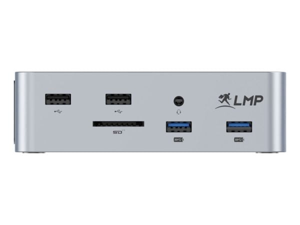 LMP USB4 SuperDock 2 15-porters dokkingstasjon for MAC og PC i sølv
