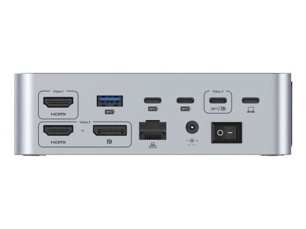 LMP USB4 SuperDock 2 15-porters dokkingstasjon for MAC og PC i sølv