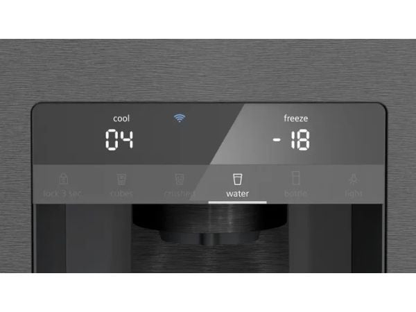 Siemens iQ500 KF96DAXEA, Frittstående, Amerikansk dør, Svart, Rustfritt stål, 2 dører, På dør, 574 l