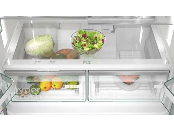 Siemens iQ500 KF96DAXEA, Frittstående, Amerikansk dør, Svart, Rustfritt stål, 2 dører, På dør, 574 l