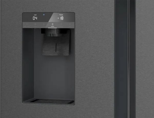 Siemens iQ500 KF96DAXEA, Frittstående, Amerikansk dør, Svart, Rustfritt stål, 2 dører, På dør, 574 l