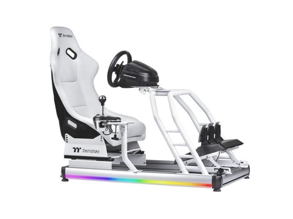 Thermaltake GSC-R50-CPASWH-01, Stol til konsollgaming, 120 kg, Hård ryggstø, Hvit, 600 mm, 1320 mm