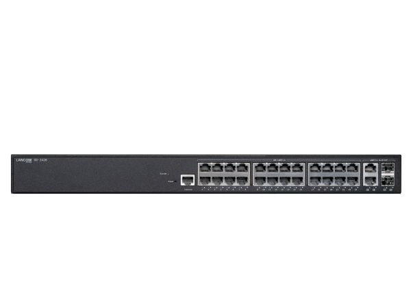 LANCOM GS-2426 - Switch - Styrt - 24 x 10/100/1000 + 2 x 1 Gigabit SFP + 2 x kombo Gigabit SFP/RJ-45 - stasjonær, rackmonterbar